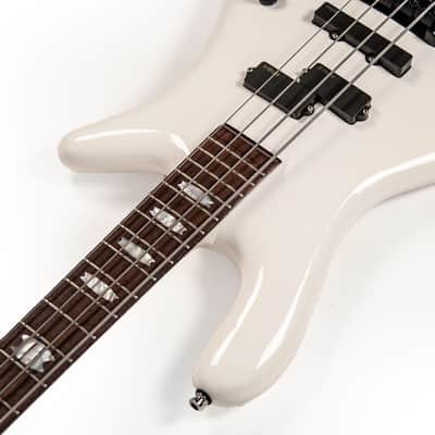 Spector White Casper 4 String Bass Owned by Rex Brown of Pantera image 12