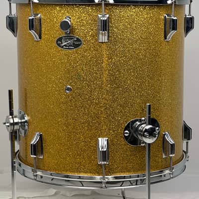 Rogers 20/12/16" Cleveland-Era Holiday Drum Set - VIDEO Gold Sparkle "Headliner" Outfit w/ 5x14" Powertone image 21