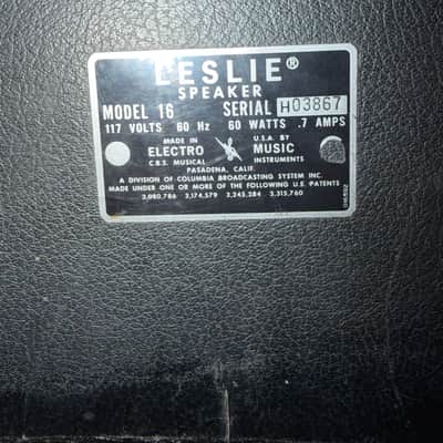 Leslie 16 1960s - Black tolex image 7
