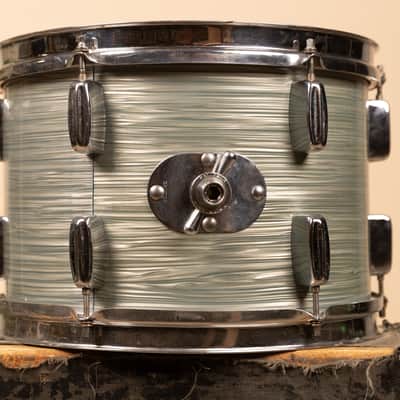 1960s Rogers 9x13 Sky Blue Ripple Pearl Tom image 5