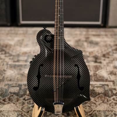 KLOS Full Carbon F-Style Mandolin KLOS EQ Acoustic/Electric with Fiberglass Hardshell Case image 4