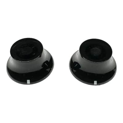 AxLabs Bell Knobs (2), No Numbers, Black w/ White Position Marks