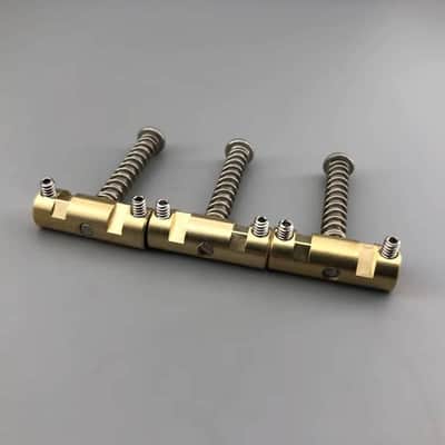 3pcs In Tune Guitar Tele Telecaster Style Bridge Saddles, Brass Materiel image 2