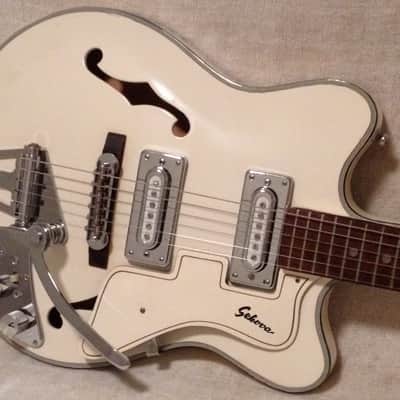 1960's Sekova White Hollowbody Electric Guitar Japan MIJ image 1
