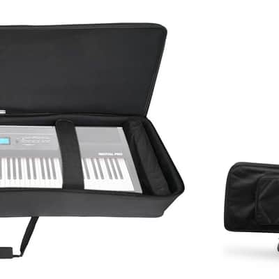 Rockville 88 Key Slim Padded Rigid Keyboard Gig Bag Case For ALESIS Recital Pro