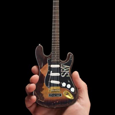 SRV Number One Guitar - Stevie Ray Vaughan Aged Vintage Fender Strat Mini Guitar Replica image 2