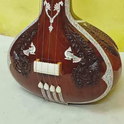Shreeom Handicraft Female Tanpura Indian teak Wooden Female Tanpura Musical Instruments Standard Tuning Amazing Sound Gift For Professional Player and Beginners image 4