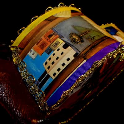 Art Guitar "FRIDA KAHLO" by the Artiste El Daga  Collage NFT Opportunity. Non Fungible Token Bitcoin image 12