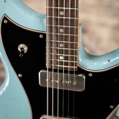 Novo Limited Serus J Electric Guitar - Daphne Blue over '64 3-Tone Burst with Gig Bag image 9