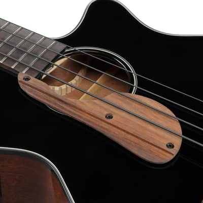 Ibanez AEGB24EBKH - 4 String Acoustic Electric Bass Guitar - Black High Gloss (AEGB24EBKH) image 9