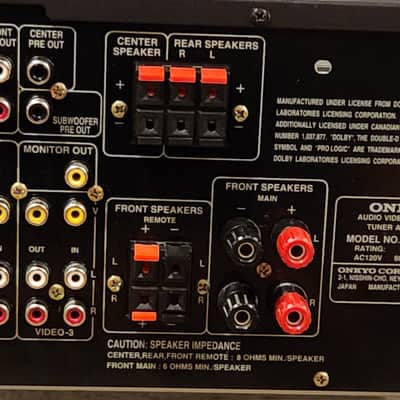 Onkyo Onkyo TX-SV535 AV Receiver 90s - Black image 8