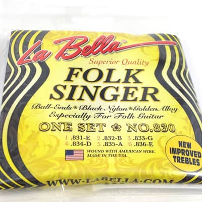 La Bella Folk Singer Ball End Nylon Guitar Strings 2014