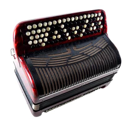 Rare Old/Vintage Top German Made Chromatic C System Button Accordion Hohner Artiste V - 120 bass + Brand New Petrof Straps - Golden Era image 5