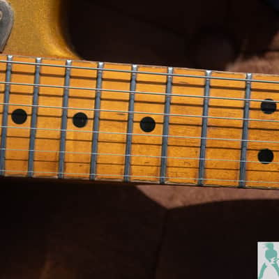 1981 Fender Gold on Gold Dan Smith Strat - Ultimate Road Worn Greenie MOJO Master - Pro Set Up w Perfect Frets/Action/Intonation! image 14