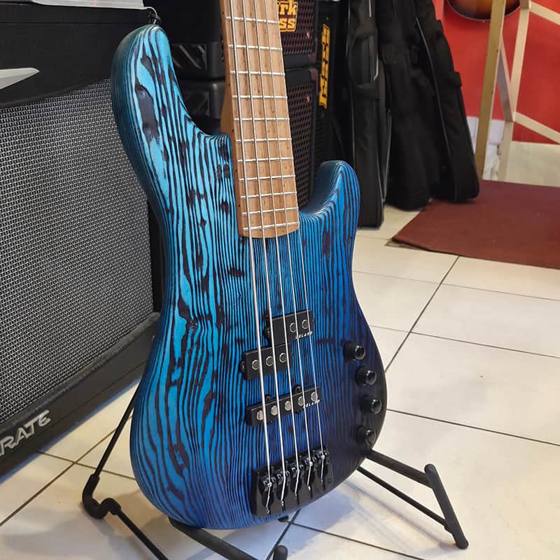 Sandberg California VT5 35" 2026 - Zebra Finish Blueburst Bass Guitar image 1