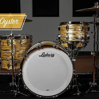 Ludwig *Pre-Order* Classic Maple Lemon Oyster Fab 14x22_9x13_16x16 Drums Shell Pack Made in USA Special Order Authorized Dealer image 2