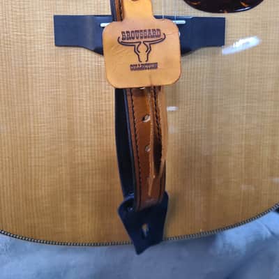 The Longhorn - Handcrafted Full-Grain Leather Guitar Strap with Hair-on Cowhide image 6