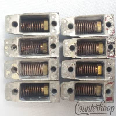 *Leedy 8x Beavertail Tom/Snare Drum Lugs Nickel No-Tab Elkhart,IN USA 40s-50s OG image 2