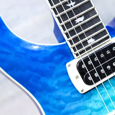 PRS SE Custom 24-08 Quilt Maple Top Lake Blue Electric Guitar w/Bag #H075022 image 5