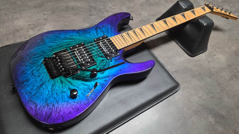 Jackson DK2M Dinky MIJ Japan Pro Series Eerie Dess Swirl DK2 M Flame Maple Neck HH Low Profile Floyd Rose Super Strat USA Seymour Duncan Pickups Fender Era MJ image 1