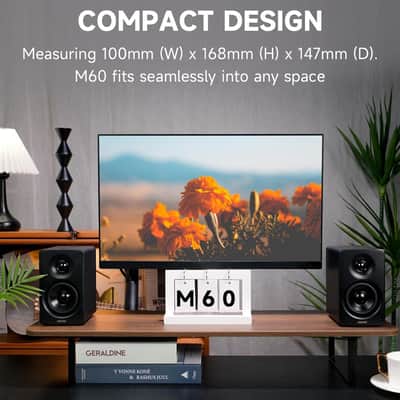 Edifier Bookshelf Speakers, 66W RMS Desktop Speakers, Hi-Res Audio & Hi-Res Wireless Audio Computer Speakers, Bluetooth V5.3 Speakers with USB-C AUX Input and Stands – Black image 7