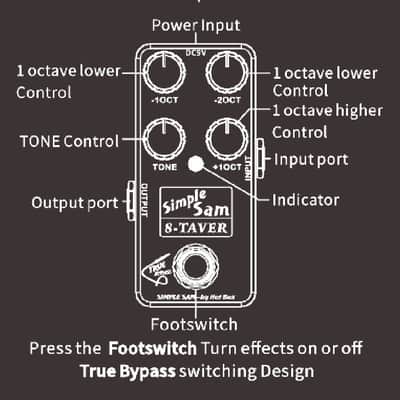 Simple Sam 8-Taver Octaver Guitar Effect Pedal True Bypass Astounding Tone image 7