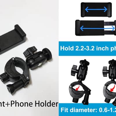 Phone Holder for Mic Stand Clamp for Music Microphone Stand Smartphone Mount Multi Angle 360° Swivel image 2