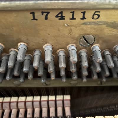 Vintage Chickering & Sons Upright Piano with Matching Bench image 10