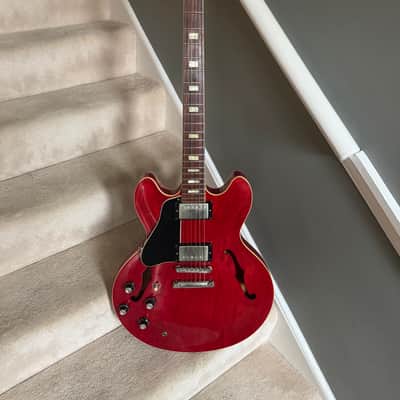 Left handed lefty Gibson Memphis '63 ES-335 Block 2015 - Sixties Cherry VOS image 18