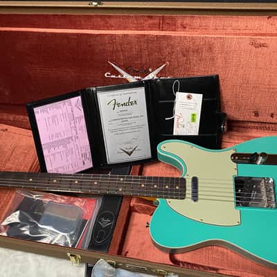 NEW! Fender Custom Shop Flamethrower Telecaster Custom - NOS - Modern Specs - Texas Special Pick-Ups - AAAA Flamed Neck -Seafoam Green - Authorized Dealer - 8lbs - G07232 image 15