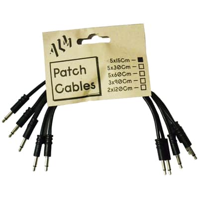 ALM Busy Circuits ALM-PC001x15 Eurorack Patch Cables (5 x 15cm) - Black image 1