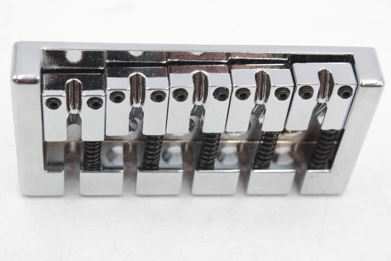 Mighty Mite 5-String High-Mass Bass Guitar Bridge - Chrome, Universal Professional Parts, NOS , no packaging image 1