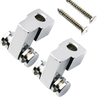 Roller String Trees String Retainer Guides Compatible with Strat Tele Style Electric Guitar Parts Replacement Pack of 2pcs with Mounting Screws Chrome. image 5