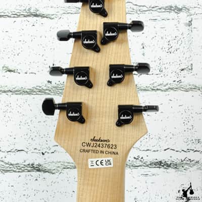 Jackson JS22Q-7 Quilt Top Charcoal Burst 7 String w/ Bag image 7