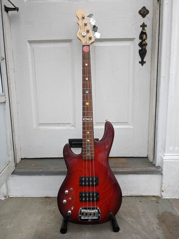 Left-handed G&L L-2000 Tribute Bass refinished in cinnamon sunburst image 1