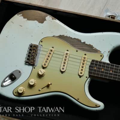 Fender Custom Shop John Cruz 1959 Hardtail Stratocaster Heavy Relic-Sonic Blue image 3