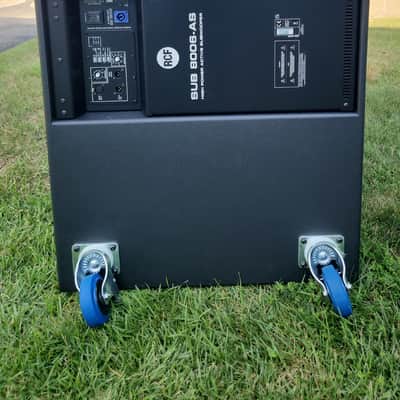 RCF SUB-8006-AS Dual 18" Active Subwoofer with protective case and 4 caster locking wheels image 13