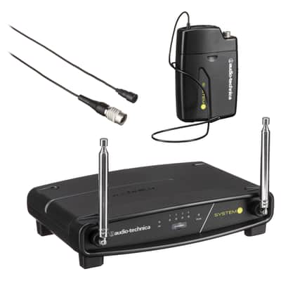 Audio-Technica ATW-901A/L 9 VHF Wireless Unipak System with an Omnidirectional Lavalier Microphone image 1