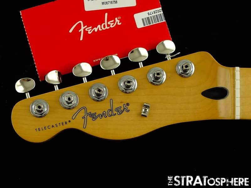 LEFTY Fender Player II Telecaster Tele NECK + TUNERS, Rolled Edges, image 1