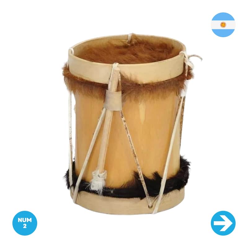 Bass Drum Argentine Criollo Bass Drum Number 2 with Leather Head - Natural image 1