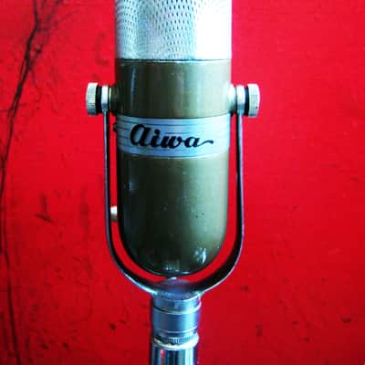 Vintage 1960's Aiwa DM-17 dynamic omni-directional microphone High Z w cable & stand Lafayette Calrad Olson image 4