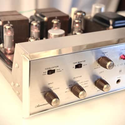 🎶✨ H.H. Scott 222D/222-D Tube Integrated Amplifier w/ Wood Case — Serviced EL84 / 7189 Vintage Hi-Fi image 12