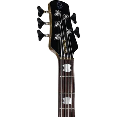Spector Euro 5 Classic Electric Bass, 5-String (with Gig Bag), Metallic Gold Gloss image 4
