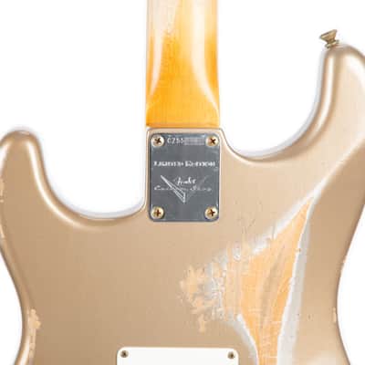 2022 Fender Custom Shop LTD 1967 HSS Heavy Relic Stratocaster Guitar, Aged Shorline Gold, CZ55XXXX image 13