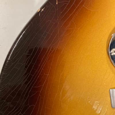 Magnatone MARK V 1957 - SUNBURST SEMI-HOLLOW BODY SET NECK image 4