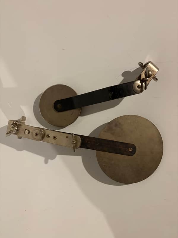 PAIR (2x) WFL Ludwig Vintage Hoop Clamp On Bass Drum Mufflers 1940s image 1
