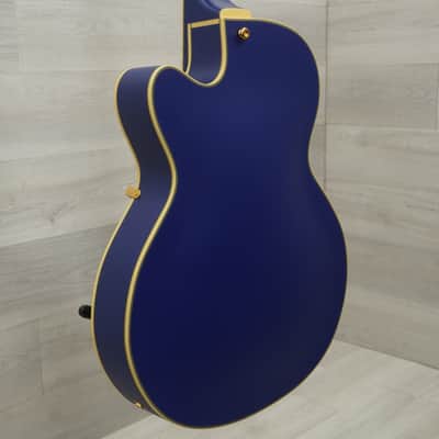 Used D'angelico Deluxe 175 Semi-hollow Electric Guitar Matte Blue image 11