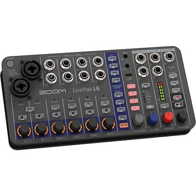 Zoom LiveTrak L-6 10-Channel Mixer & Recorder New - BLACK image 3