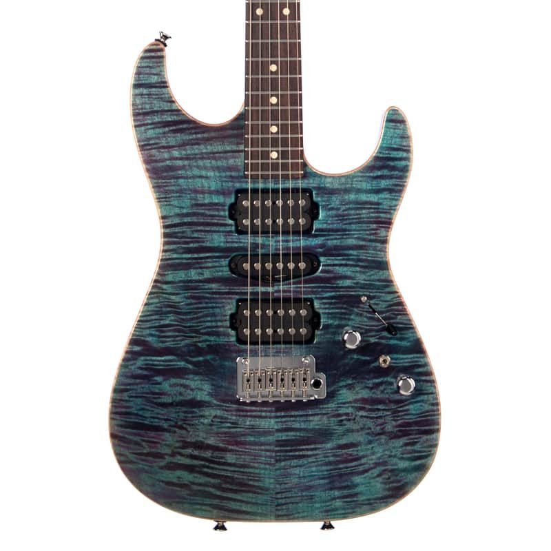 Tom Anderson Drop Top - Sheer Ultraviolet Blue with Binding - Custom Boutique Electric Guitar - NEW! image 1
