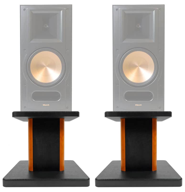 (2) 8” Wood Bookshelf Speaker Stands For Pair Klipsch RB-81 Bookshelf Speakers image 1